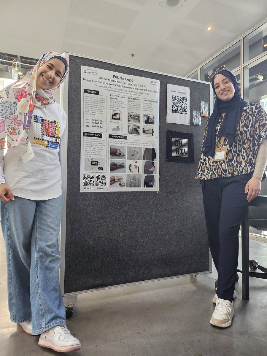 Sara Nabil (@sarakhnabil) on Twitter photo So proud of our #youth <a href="/iStudio_Lab/">iStudio Lab</a> team members presenting our <a href="/QueensComputing/">Queen's School of Computing</a> high school intern at the TierA <a href="/sigchi/">ACM SIGCHI</a> #DIS2024 on Fabric-Lego <a href="/ITUkbh/">ITUkbh</a> in Denmark.
<a href="/QUartsci/">Queen's U ArtSci</a>
<a href="/queensu/">Queen's University</a>
Come check it out, we're wearing the prototypes!!
Paper here:
dl.acm.org/doi/10.1145/36… So proud of our #youth <a href="/iStudio_Lab/">iStudio Lab</a> team members presenting our <a href="/QueensComputing/">Queen's School of Computing</a> high school intern at the TierA <a href="/sigchi/">ACM SIGCHI</a> #DIS2024 on Fabric-Lego <a href="/ITUkbh/">ITUkbh</a> in Denmark.
<a href="/QUartsci/">Queen's U ArtSci</a>
<a href="/queensu/">Queen's University</a>
Come check it out, we're wearing the prototypes!!
Paper here:
dl.acm.org/doi/10.1145/36…