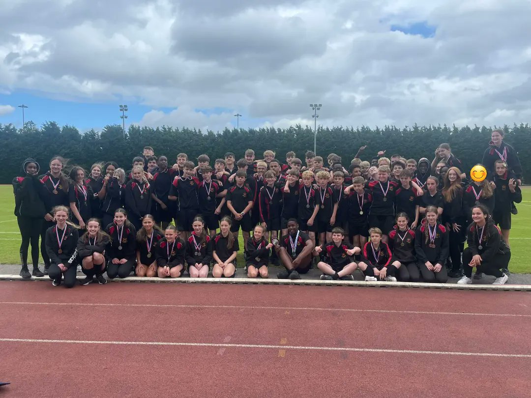 pe_sjf's tweet photo. Mr Unsworth &amp; Mrs Jackson took students to Robin Park to compete in the Town Sports athletic competition and the students did us very proud both on and off the track!
The boys finish 2nd and the girls finish 1st meaning as a school we were overall winners of division 2! 🏅 🏆 https://t.co/n3vvUBDi8S
