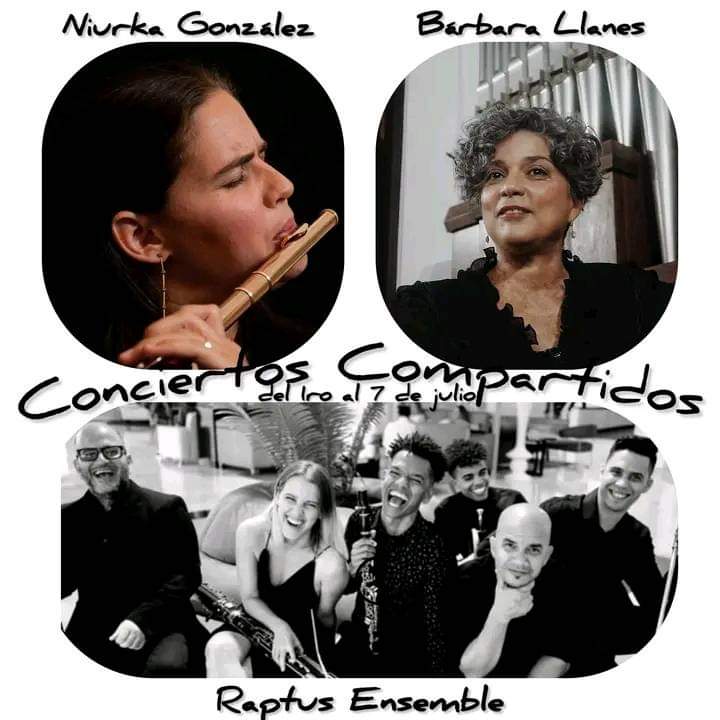 CulturaRem's tweet photo. ‼️ ATENCIÓN ‼️

🎶El próximo sábado 6 de julio en el horario de las 9:00 pm, en el Hotel Bausa tendremos como parte del proyecto CONCIERTOS COMPARTIDOS, a la flautista Niurka González, la soprano Bárbara Llanes y la agrupación Raptus Ensemble.

#NuestroRemedios #culturaremedios https://t.co/y9pyCnlkgM