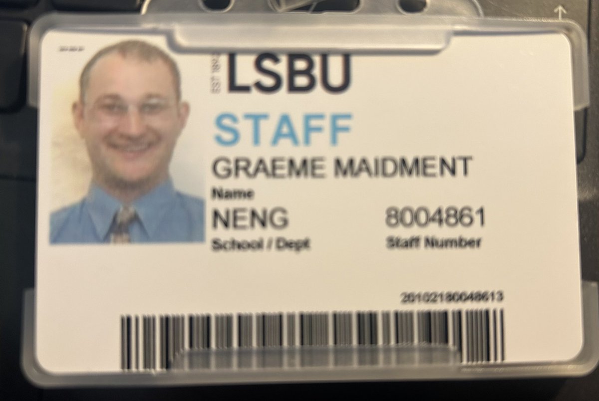 25 years ago today I joined <a href="/LSBU/">London South Bank University - LSBU</a> and the School of Engineering Systems and Design <a href="/LSBU_ENG/">School of ENG</a>. It’s been fab working with lovely colleagues! ps I kept my picture on my pass to remind me of my youth!