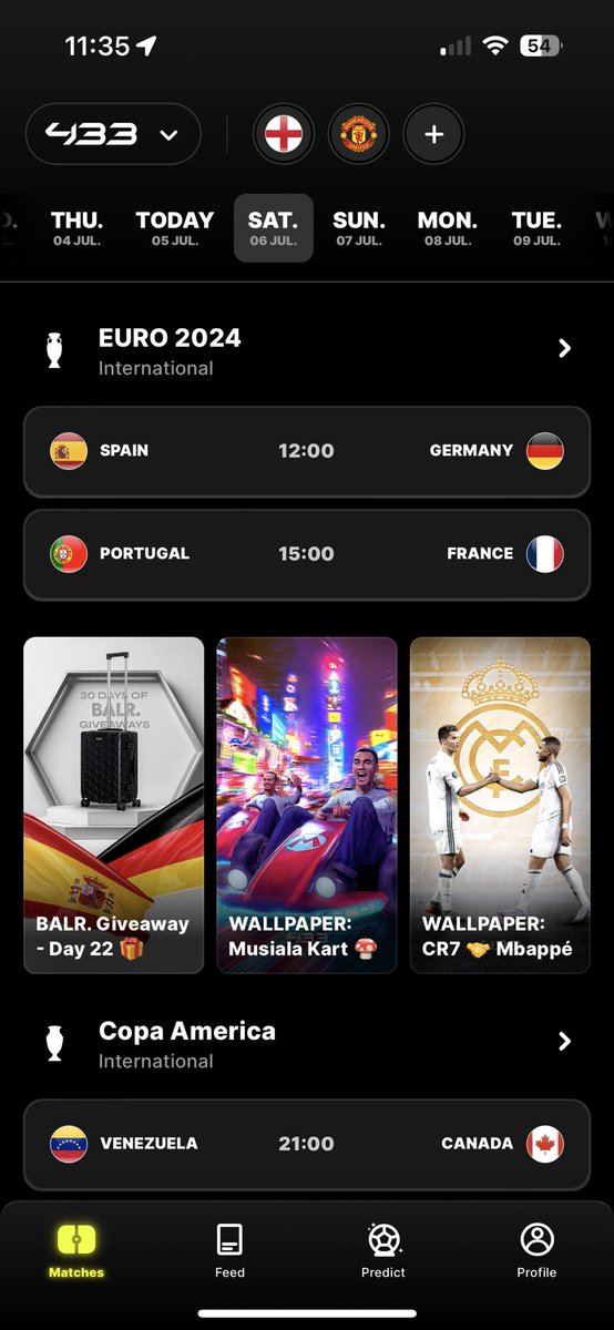 aligfx's tweet photo. @433 your app calendar is messed up
Its showing #EURO2004 games on Sat instead of today … couldnt find a way to email you this https://t.co/aQAGVJ9p7t