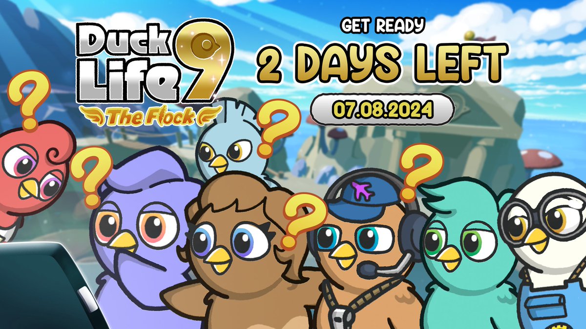 duck_life_app's tweet photo. Only 2 days left until we unveil something huge! ๐ค๐ You've been waiting for this. Can you guess what it is? ๐ป๐๏ธ
Stay tuned for 07.08.2024.
#DuckLife9 #IndieGame https://t.co/lmIszwbGpW