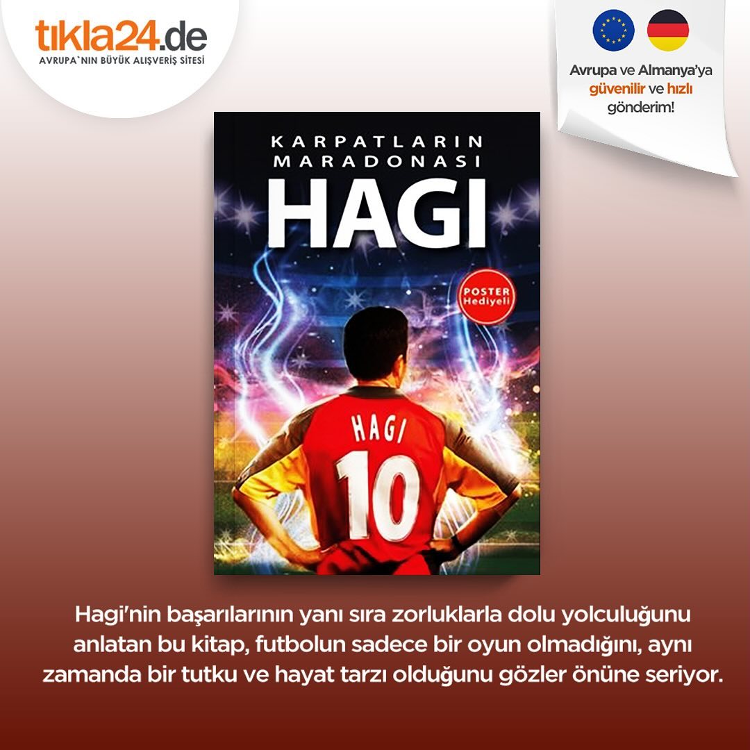 tikla24's tweet photo. Hagi'nin başarılarının yanı sıra zorluklarla dolu yolculuğunu anlatan bu kitap, futbolun sadece bir oyun olmadığını, aynı zamanda bir tutku ve hayat tarzı olduğunu gözler önüne seriyor.

🇪🇺Avrupa'dan Sipariş: https://t.co/L5waryZbI1

@flipperyayinevi https://t.co/zcj3Uu09CT
