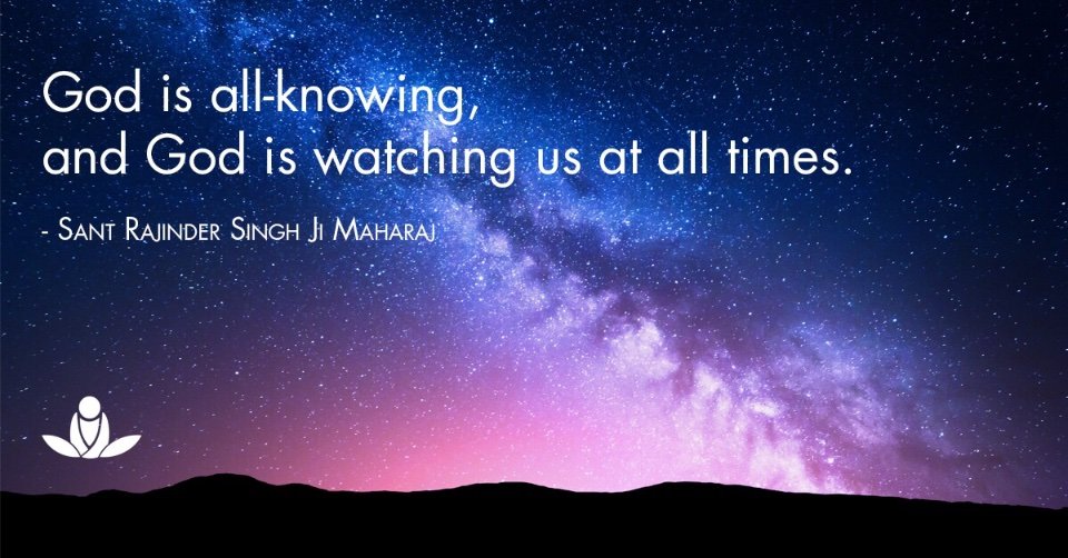 SOSmeditate's tweet image. “God is all-knowing, and God is watching us at all times.”
- Sant Rajinder Singh Ji Maharaj
#EnlighteningQuoteOfTheDay
#QuoteOfTheDay #QOTD
#SantRajinderSinghJiMaharaj
#SantRajinderSingh #Spirituality
#God #ScienceOfSpirituality