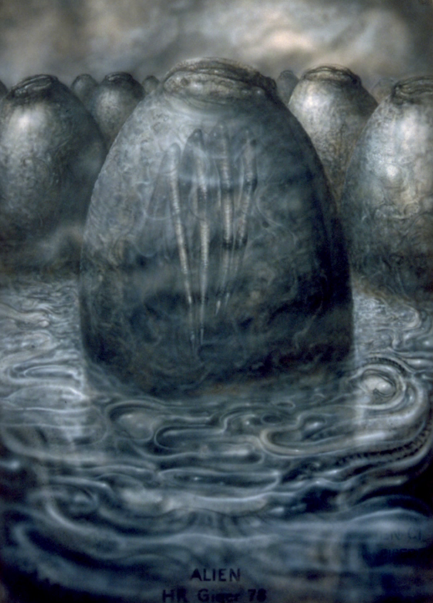 avpgalaxy's tweet photo. This fantastic early concept artwork by the fantastically talented H.R Giger demonstrates the not often seen translucency of the Alien egg! #Alien #Aliens #Xenomorph #XenomorphXX121 #Ovomorph #Facehugger #HRGiger https://t.co/xoEoyqdnWO
