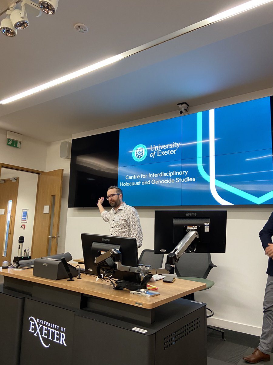 Charlie Knight (@charliek_hist) on Twitter photo Fantastic few days returning to Exeter for the <a href="/_BIAHS_/">British & Irish Association for Holocaust Studies</a> conference!
Grateful to share a panel with <a href="/CarrGilly/">Professor Gilly Carr OBE 🇪🇺🇺🇦🇪🇺</a> and <a href="/PistolRachel/">Dr Rachel Pistol also on BlueSky</a>, catch up with my former supervisor <a href="/historiannick/">Nicholas Terry</a> and colleagues from across the country, and to see the launch of the new <a href="/ExeterCIHGS/">UoE Interdisciplinary Holocaust & Genocide Studies</a> Fantastic few days returning to Exeter for the <a href="/_BIAHS_/">British & Irish Association for Holocaust Studies</a> conference!
Grateful to share a panel with <a href="/CarrGilly/">Professor Gilly Carr OBE 🇪🇺🇺🇦🇪🇺</a> and <a href="/PistolRachel/">Dr Rachel Pistol also on BlueSky</a>, catch up with my former supervisor <a href="/historiannick/">Nicholas Terry</a> and colleagues from across the country, and to see the launch of the new <a href="/ExeterCIHGS/">UoE Interdisciplinary Holocaust & Genocide Studies</a>