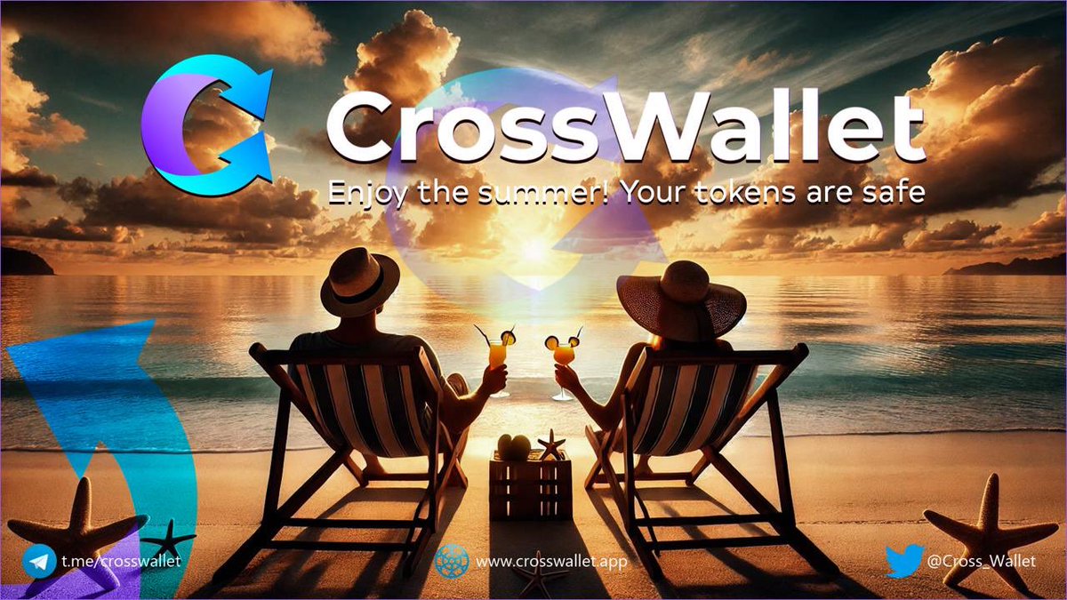 CrossWallet (@cross_wallet) on Twitter photo π Secure your tokens with #CrossWallet and embrace summer! ποΈ With the marketβs ups and downs, your peace of mind is our top priority.
π Relax, your assets are safe.
π Available in App Store & Google Play
#CryptoSecurity #RelaxingVacation π Secure your tokens with #CrossWallet and embrace summer! ποΈ With the marketβs ups and downs, your peace of mind is our top priority.
π Relax, your assets are safe.
π Available in App Store & Google Play
#CryptoSecurity #RelaxingVacation