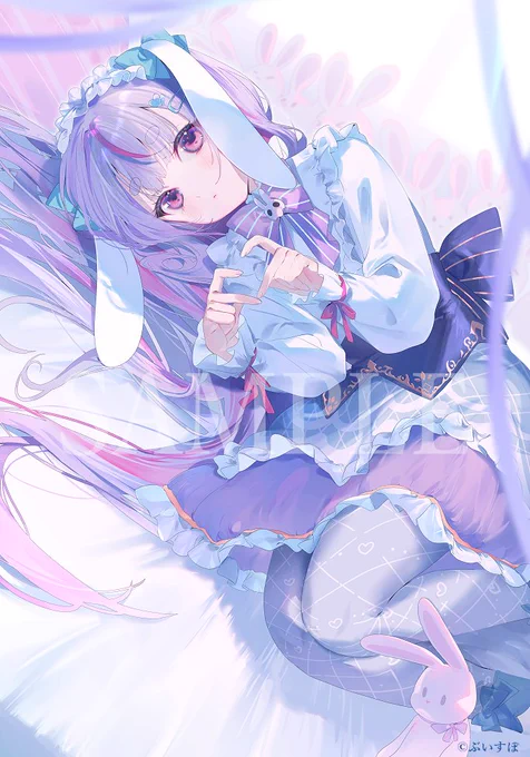ぶいすぽっ!所属の兎咲ミミさんの4周年記念イラストを描かせていただきました...!4周年おめでとうございます! 