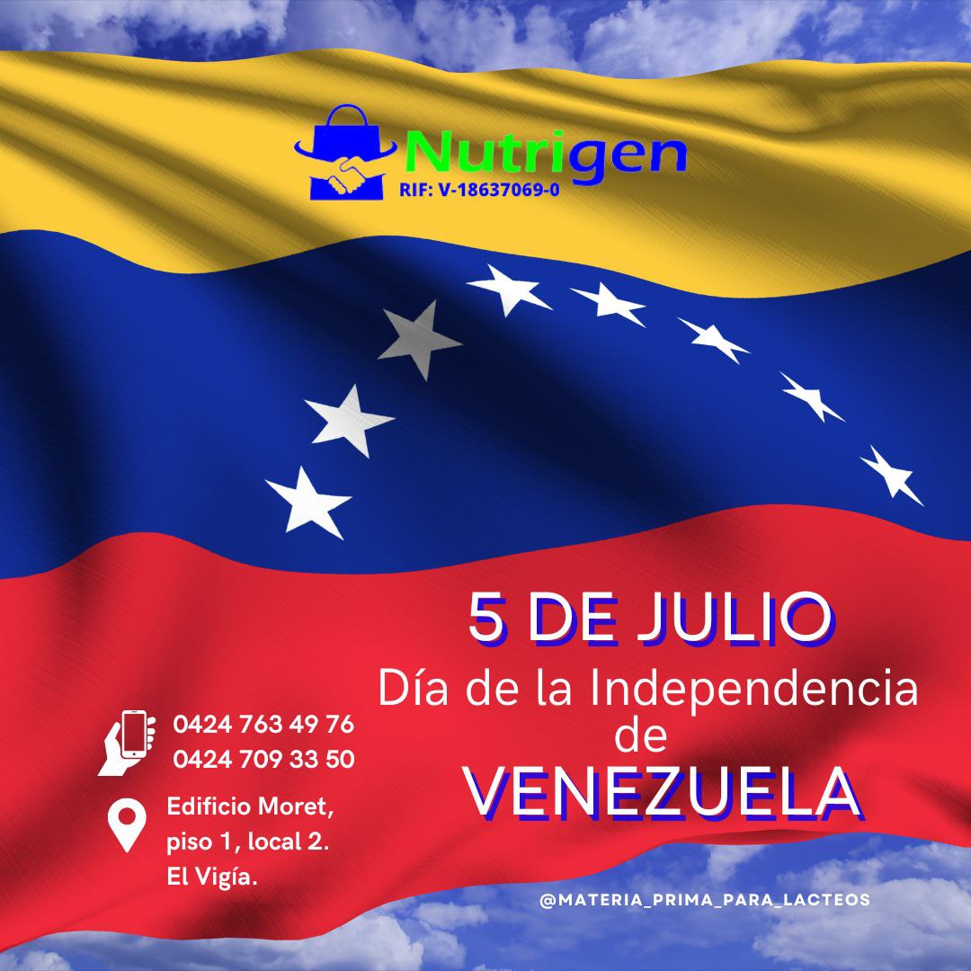 holiouy's tweet photo. Que la esperanza y la fuerza sigan guiando el camino de todos los venezolanos. 🌟🇻🇪

 #IndependenciaDeVenezuela #Nutrigen

📲04247634976
📲04247093350

📌Av. Bolívar. Edif. Moret, piso 1 - local 2.
El Vigía, Estado Mérida. Venezuela. https://t.co/AfCBkGQ2hQ