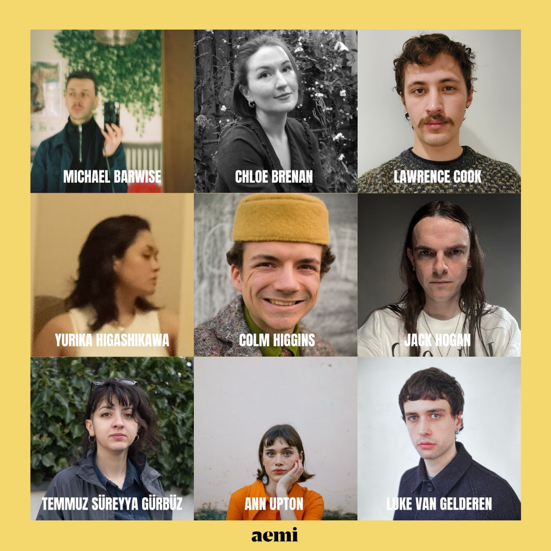 aemi is thrilled to announce Michael Barwise, Chloe Brenan, Lawrence Cook, Yurika Higashikawa, Colm Higgins, Jack Hogan, Temmuz Süreyya Gürbüz, Ann Upton and Luke van Gelderen as the 2024 TIER 2 Artist Support Programme participants <a href="/artscouncil_ie/">The Arts Council / An Chomhairle Ealaíon</a>