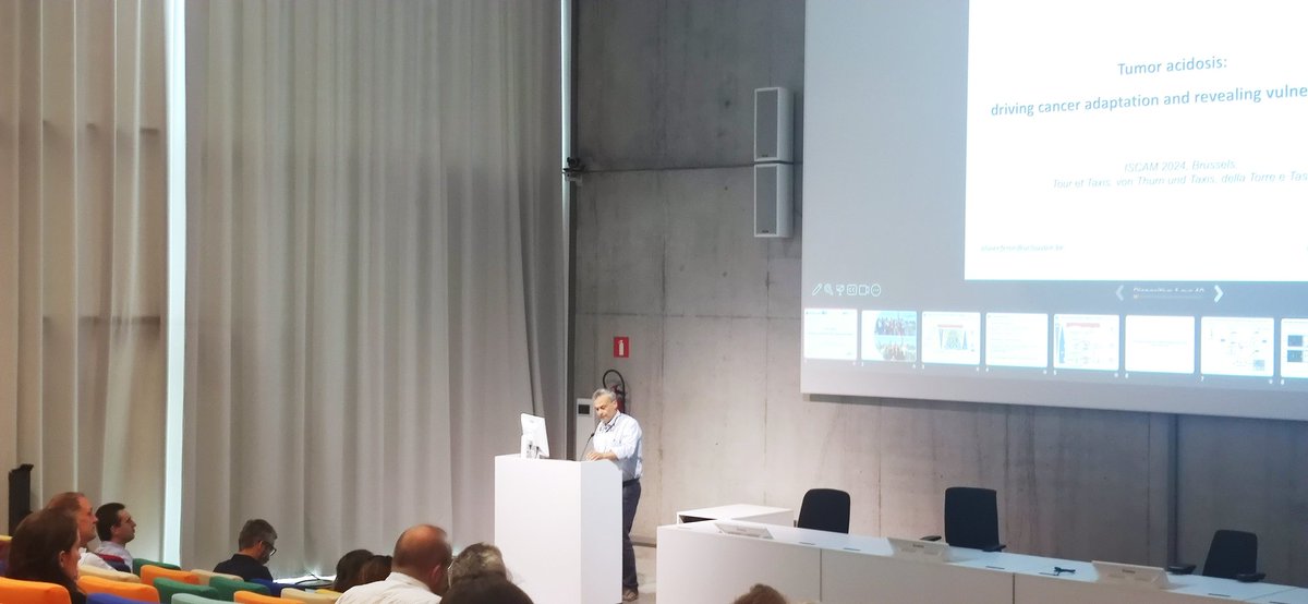 ISCaM_Society's tweet image. Closing up the last session of invited speakers, @OlivierFeron on tumor acidosis