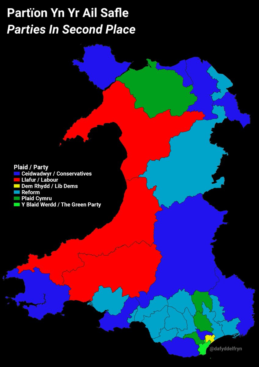Un map arall - pwy ddaeth ail!
One more map - who came second!