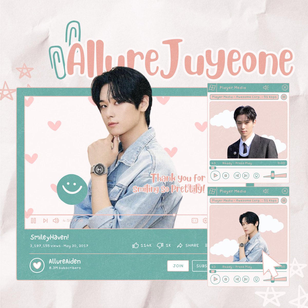 AllureJuyeone's tweet photo. Like Always, we know it too. That I, AllureJuyeone, am always delighted to adore the happy moments we are in. Alongside the twinkling stars, for the longest time I believe that I’m the prettiest when I smile! https://t.co/iSfD9sj2BJ