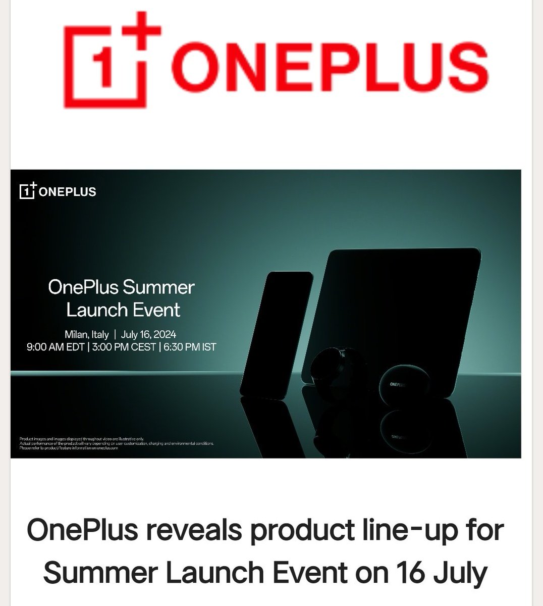 Parth_GPT's tweet image. 🚨OnePlus Summer launch event products list :

📱 OnePlus Nord 4
💻OnePlus Pad 2
⌚ OnePlus Watch 2R
🎧 OnePlus Nord Buds 3 Pro
#OnePlus #OnePlusBuds3Pro #OnePlusNord4