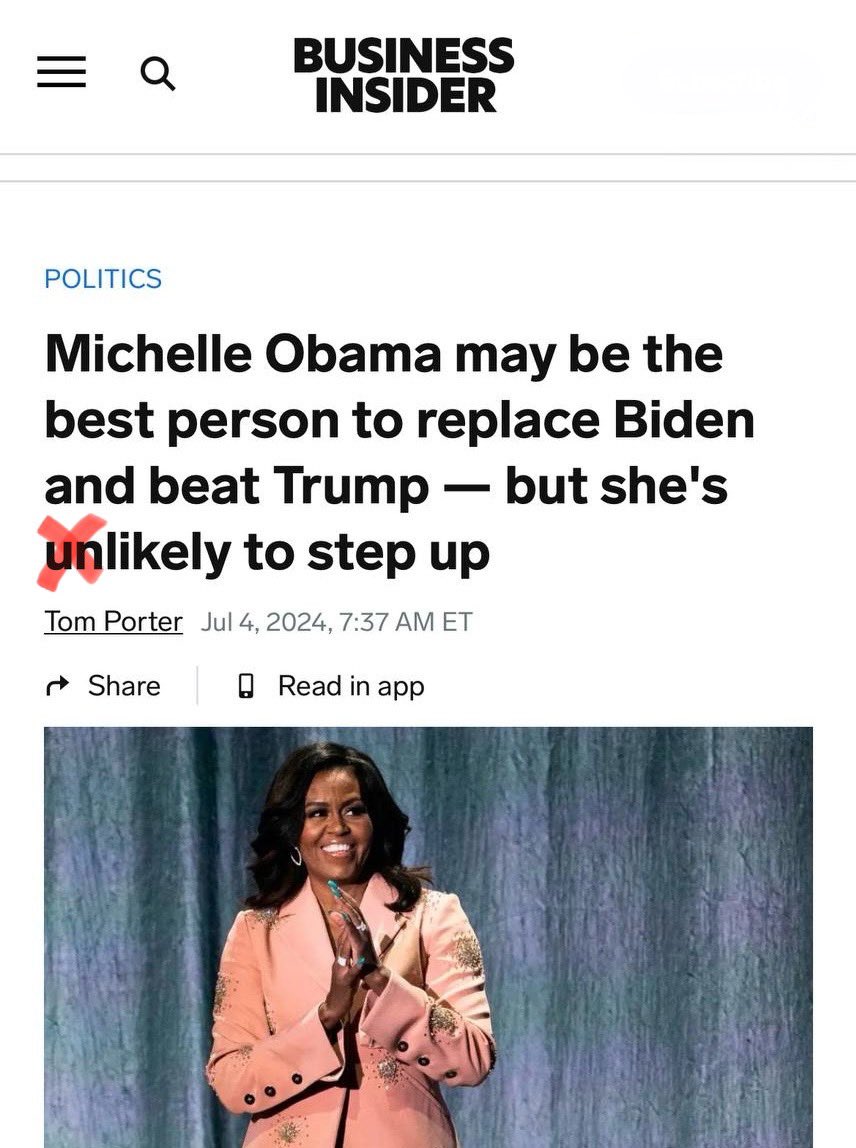 Market down bad so make sure you choose the correct narrative, because after dump you’ll have a surge upwards. $PREZ has the #MichelleObama momentum. 

More news from different sources about Michelle’s participation in presidential election is bullish! #BusinessInsider