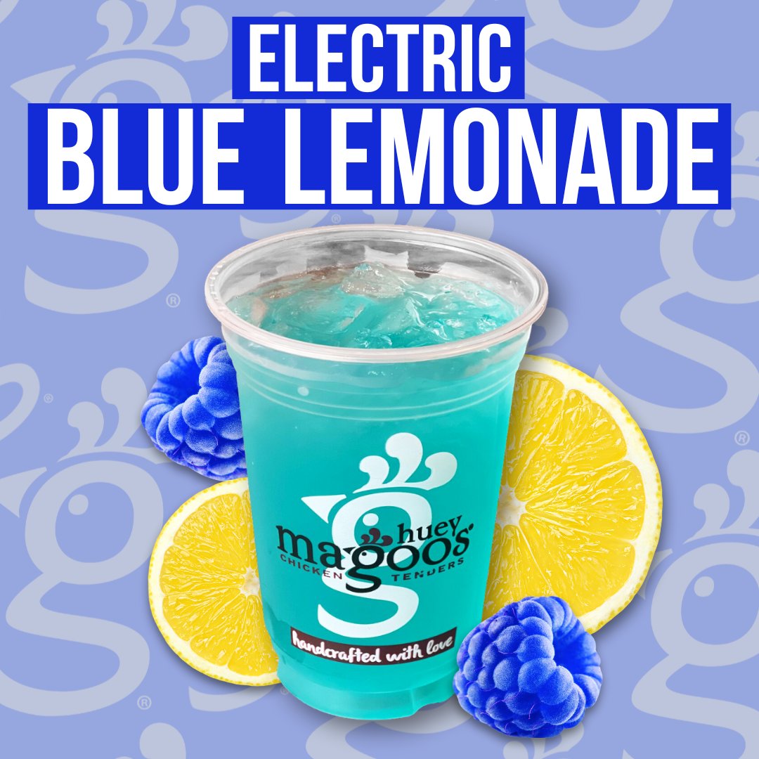 HueyMagoos's tweet photo. Feeling blue? A Huey Magoo's limited-edition Electric Blue Lemonade might just do the trick to put you in a Ma-GOO(D) mood. Swing by your nearest location to give it a try.
#HueyMagoos #BlueLemonade https://t.co/X1fXLT3In7