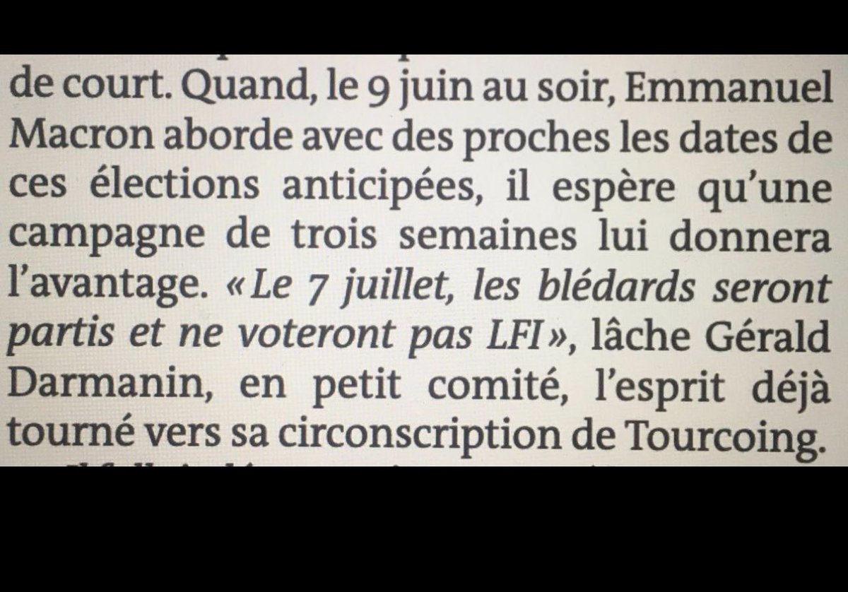 #Darmanin 
Les bledards ont appris, ils partent mais ils laissent des procurations pour contrer tous les klebards.