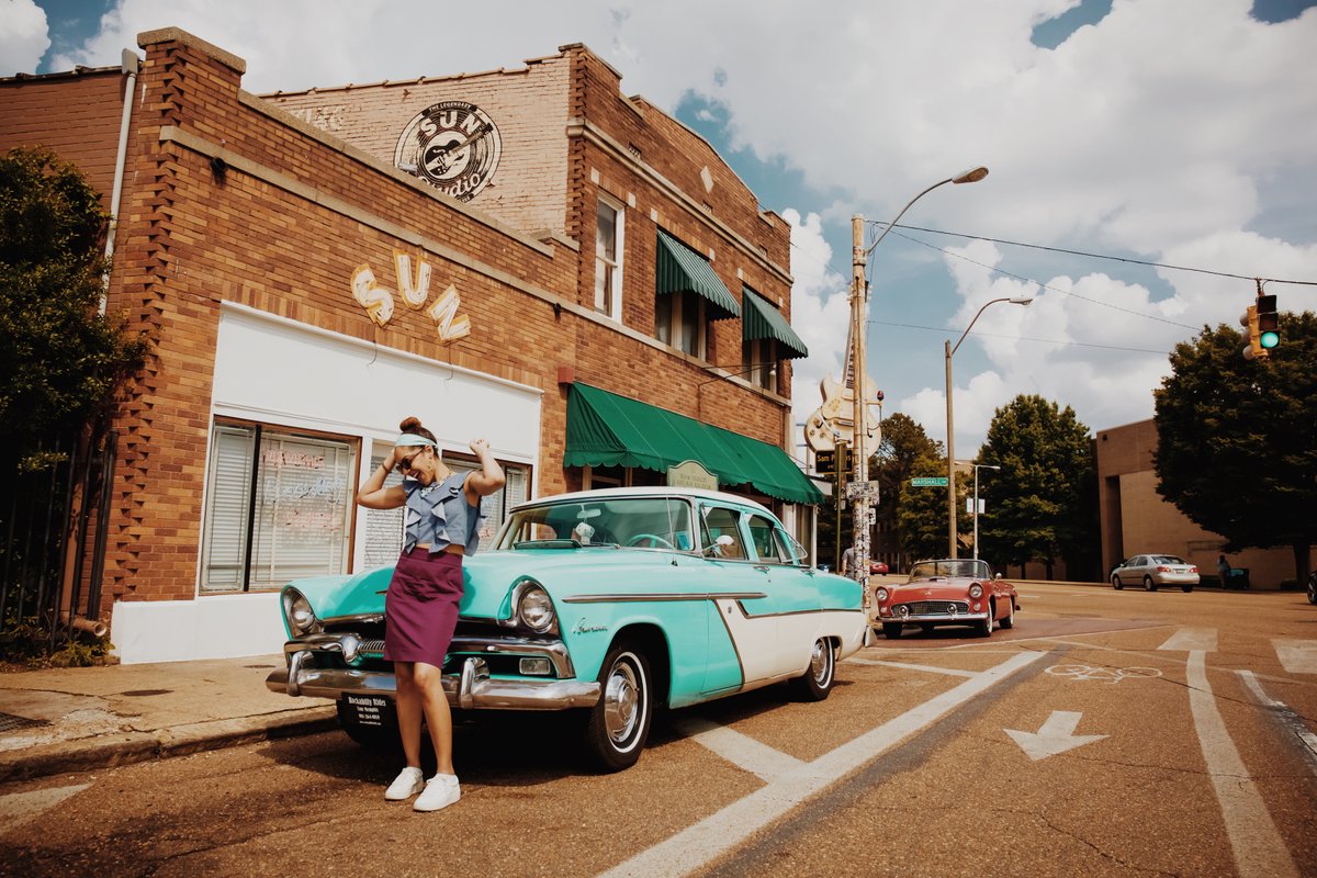 MemphisTravel's tweet photo. On this day in history 70 years ago, Rock 'n' Roll was born when Elvis Presley recorded his first hit record, "That's All Right," with Scotty Moore and Bill Black at Memphis Recording Service (now Sun Studio)⚡️🎸⁠
⁠
📸 1 Sun Studio 2 Memphis Travel
⁠ https://t.co/p6EG53SG18