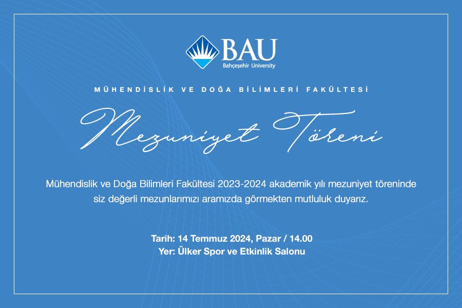 baufens's tweet photo. We are waiting for our 2023-2024 graduates to our graduation ceremony!

2023-2024 dönemi mezunlarımızı, mezuniyet törenimize bekliyoruz! https://t.co/nApSyUSeZX