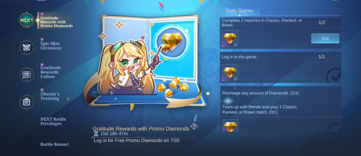 avatapr's tweet image. Karna ada event dm kuning dan soul vessel mlbb, aku mau berbagi:
1. WDP 2× (1)
2. Saldo e-wallet 20K (1)
3. Isi 3 dm setiap hari selama event dm kuning ini, tentu hari yang udah terlewat tetep aku send dm yang sesuai (1)
Reply aja yaa, rt/like opsional. Good luck🧚🏻‍♀️