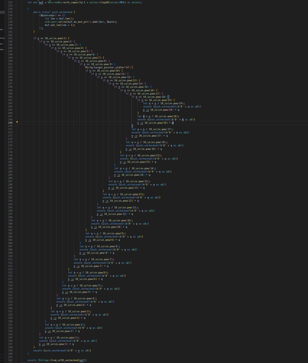kanarus_dev's tweet image. 恐怖の 19 重 if 文を錬成した

( これが速すぎて採用せざるをえない )