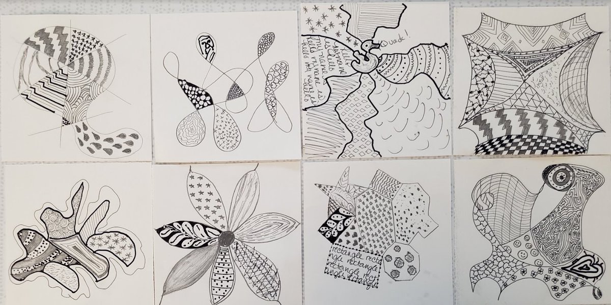 The Art Liaisons created this collaborative doodle at our 2nd quarterly meeting. You too can try this relaxing, zen like workshop for your group. Reach out to a liaison or reply to this post for more info!