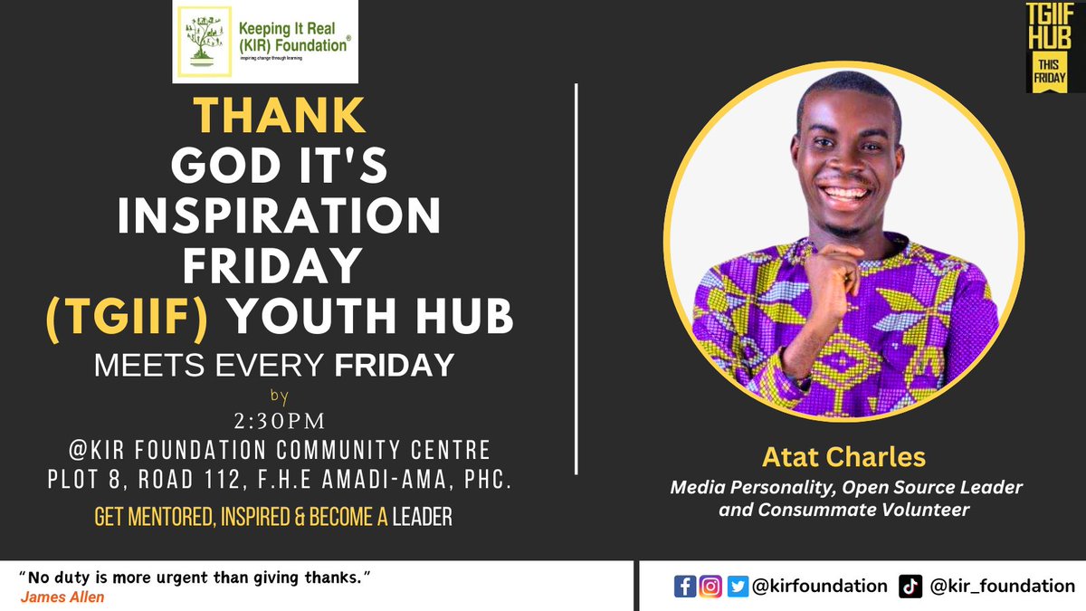 kirfoundation's tweet photo. It's the 1st #Friday of the 2nd half of 2024!
Have you set your goals for #July?
If you have not, today is a great day to do so!
Join the @kirfoundation #TGIIF #YouthHub members at 2:30 PM for an inspiring #GoalFriday session with @atatcharles.
Let's set #SMART #goals together!π https://t.co/phOHwvZ87c