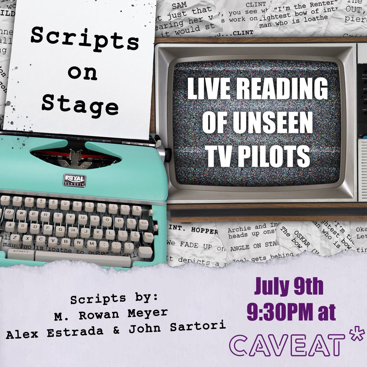 PeterClarkJokes's tweet image. Proud to be putting together this script reading show at @caveatnyc Tuesday. Great opportunity to see the world debut of these hilarious comedy pilots, one of which won the Austin Film Festival in 2020. Tick link below! #screenwritingtwitter #nycwriters