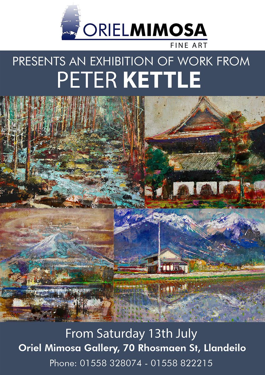 Oriel Mimosa is excited to announce our next exhibition. An impressive body of work by Peter Kettle opens with us on Saturday 13th July. More details to follow soon :)