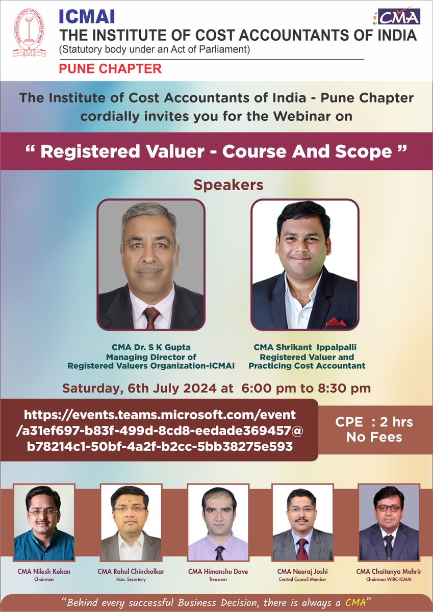 The Institute of Cost Accountants of India Pune tweet media