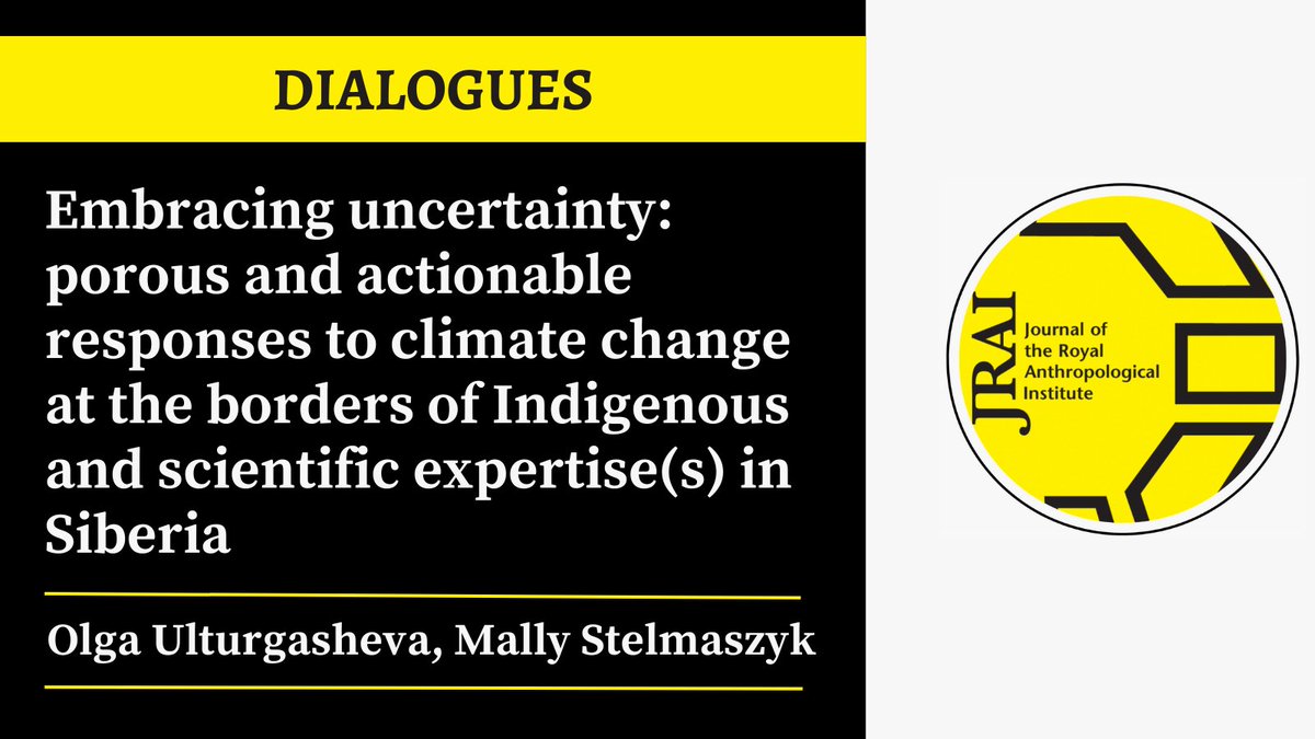 New in Early View 💡

Drawing on fieldwork with Indigenous peoples in Siberia, @djuluchen &amp; <a href="/MallyStelmaszyk/">Mally</a> explore uncertainty as a concept that reveals integrative capacities of Indigenous and scientific knowledge.

Read it in #OpenAccess➡️bit.ly/4bv7dju
