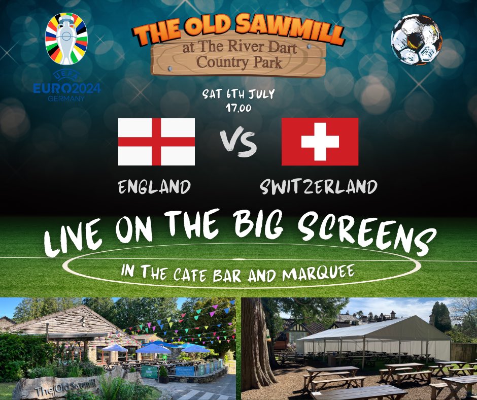 🏴󠁧󠁢󠁥󠁮󠁧󠁿 Watch the England game live TOMORROW @riverdartcp. We’re showing the quarter-final on the big screens at the Old Sawmill and in the Marquee. ⚽️

Please note: Tables fully booked at the Old Sawmill. Tables available in the Marquee (Available on a first come, first served basis)
