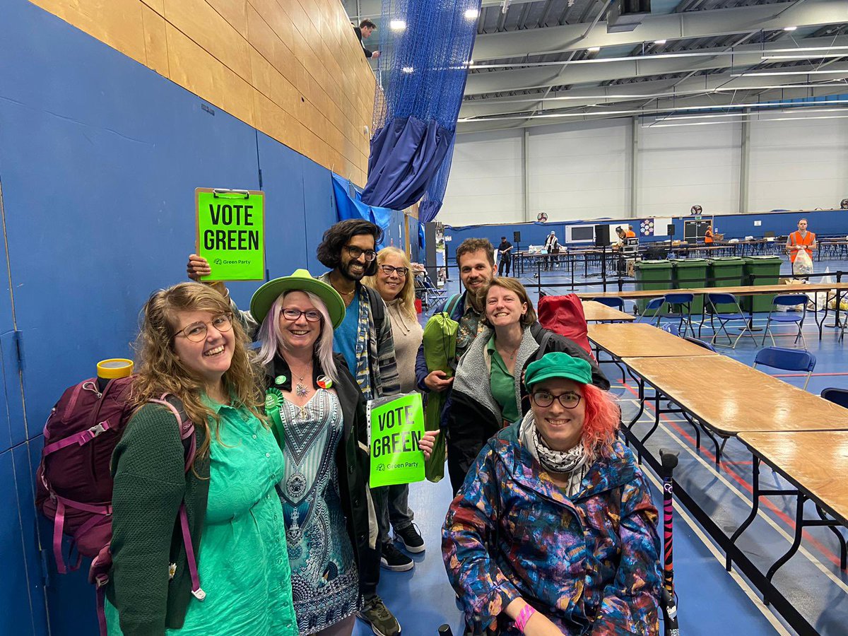 Huge thanks to Horfield voters, the amazing counters, to @Mary4BristolNW and to my friends and Green colleagues for your support. Just over 100 votes in it and pretty much all thanks so to the frisbee players of Bristol 🥏 But people we have FOUR Green MPs in parliament!!! 🤘