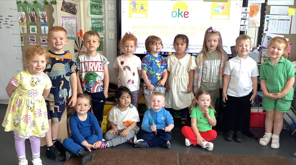 Team Opal showed their support to our year 2 children who have organised a charity day to support the amazing charity 'OKE’ – (Our Kids Eyes).
Today we wore the colours of the OKE logo and donated money to this great cause!
<a href="/TeamManorGreen/">Manor Green Primary #ReadyRespectfulSafe</a>