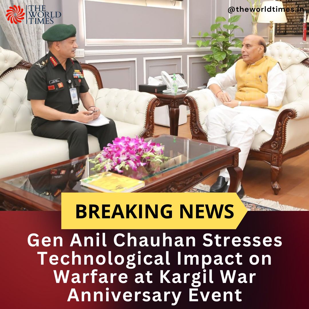 worldtimes_in's tweet image. Gen Anil Chauhan stresses Technological Impact on Warfare at Kargil War Anniversary Event.

@rajnathsingh 

[Gen Anil Chauhan, technological impact, warfare, Kargil War anniversary]
 
#GenAnilChauhan #TechnologicalImpact #Warfare

Source:PTI