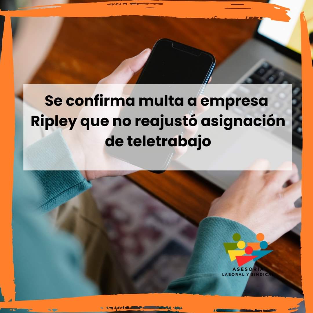 #Sentencia    
El Juzgado de Letras del Trabajo de Valparaíso confirmó multa aplicada a Sociedad de Cobranzas Payback Ltda., empresa del grupo de empresas Ripley que realiza al cobranza telefónica, por no reajustar la asignación de teletrabaj
als.cl/2024/07/02/se-…

 #ATENCIÓN