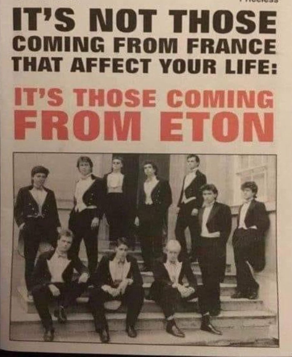 BladeoftheS's tweet photo. People from Eton should be banned from Government. https://t.co/xG5QwPRqLE