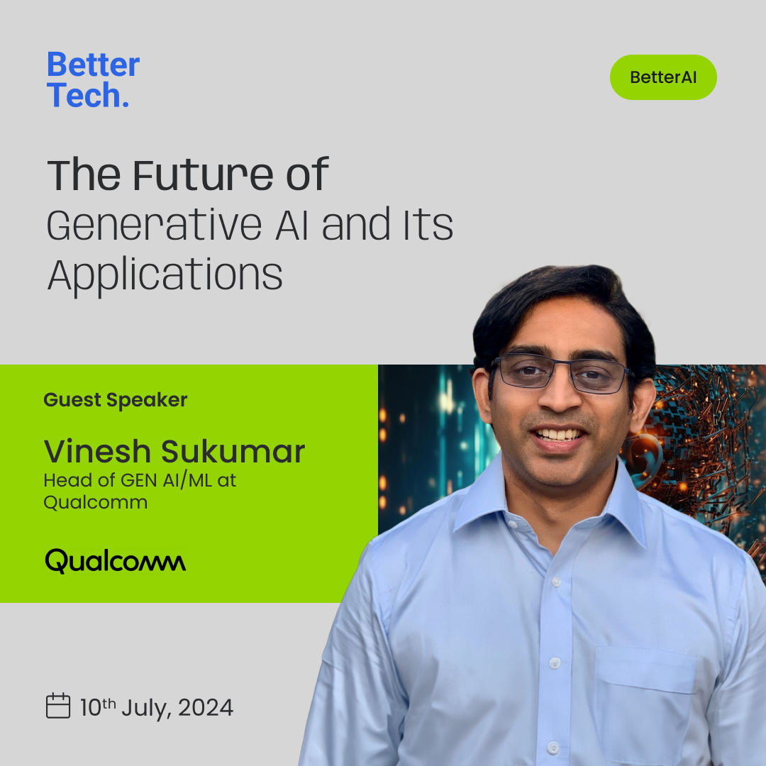 thebettertech_'s tweet image. 🎙️ Get ready for an insightful new episode on #BetterTech! 🚀

🌐 Dr. Sukumar leads the AI/ML product management team, driving innovative AI/ML solutions at @Qualcomm  across various business units, including mobile and automotive domains.

🗓️ Join us on 10th July, 2024!