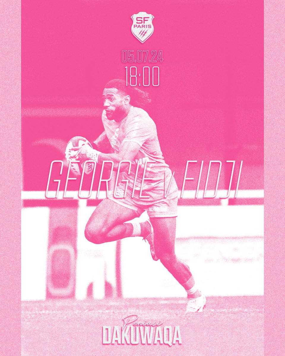 🇬🇪🆚🇫🇯
🗓️ Ven. 5 juillet - 18h00
🏟️ Adjarabet Arena, Batoumi

💥 Un choc et une première rencontre entre nos 2️⃣ Soldats Roses Luka Petriashvili &amp; <a href="/Penimodakuwaqa/">Bennymo Dakuwaqa</a> 🤝
Bon match messieurs !

#SFParis