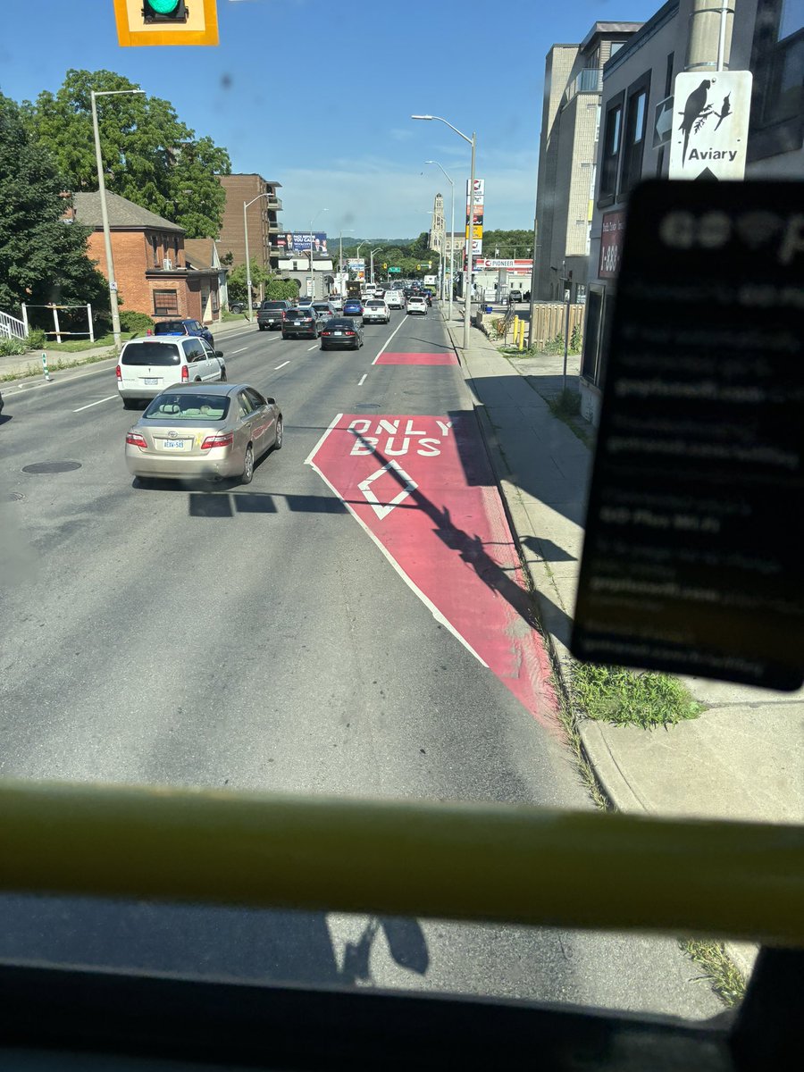 Dedicated bus lanes in Hamilton Ontario. Working like a charm!