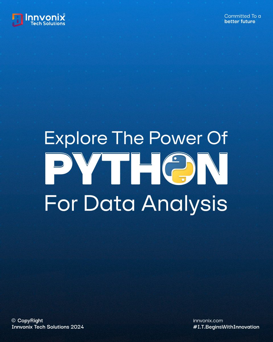 innvonix's tweet image. Explore the essential tools every data enthusiast needs:
🔹 Pandas
🔹 NumPy
🔹 Matplotlib & Seaborn
🔹 Jupyter Notebooks
🔹 Scikit-Learn
Follow us for more tips and tricks
Python development>>
innvonix.com/python-develop…
#Python #pythondevelopment
#pythondataanalysis #innvonix