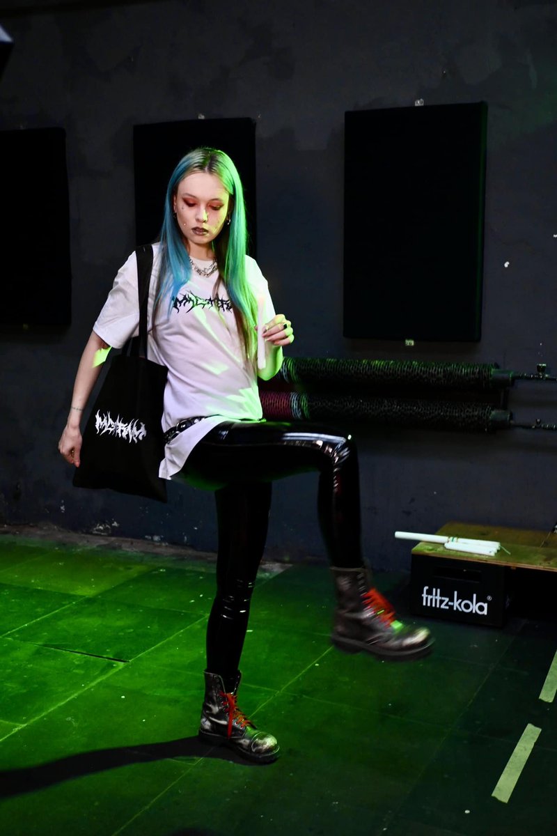 Me as a model at the event "My mystical mannequins - fashion &amp; photos, art &amp; tattoo + after party" 💚👜
Photo: Piotr Wojciechowski
Event organizer <a href="/prus/">prus</a>.boleslaww
Sweatshirt: Mvsterivm
Location: Transformer, 25/04/24
#fashion #alternativefashion #event