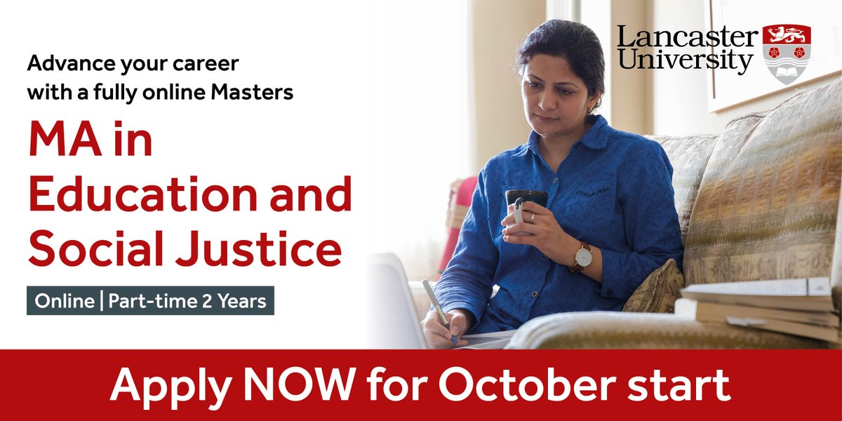 Centre for Social Justice in Education (@sjlancasteru) on Twitter photo 🌍Did you know that you can study our fully #online MA Education and Social Justice from anywhere!
💻Our flexible course is perfect if you can't travel to <a href="/LancasterUni/">Lancaster University</a> or need to fit studying around life/work commitments!
Apply here for Oct 2024: t.ly/MS_sn 🌍Did you know that you can study our fully #online MA Education and Social Justice from anywhere!
💻Our flexible course is perfect if you can't travel to <a href="/LancasterUni/">Lancaster University</a> or need to fit studying around life/work commitments!
Apply here for Oct 2024: t.ly/MS_sn