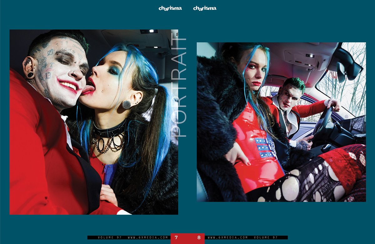 Magazine: 6xmagazine
Production: United States, Atlanta, Georgia 🇺🇸
Release: March 2024, Vol 97 
Session title: Harley Quinn &amp; Joker 
Pages: 6-9 
Photography: andwalentek 
Models: agneslumiere, gulekshow (on ig) 
Latex: lateksowefr
magcloud.com/browse/issue/2…
