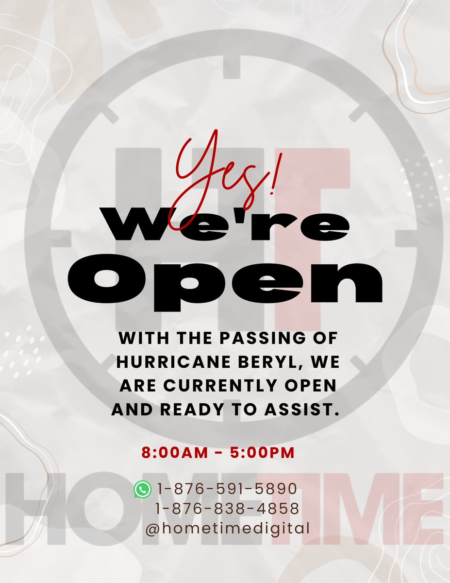 HometimeDigital's tweet photo. YES !! WE ARE OPEN !! Visit or Call us Today. 👍 https://t.co/MLMb6K5VfJ