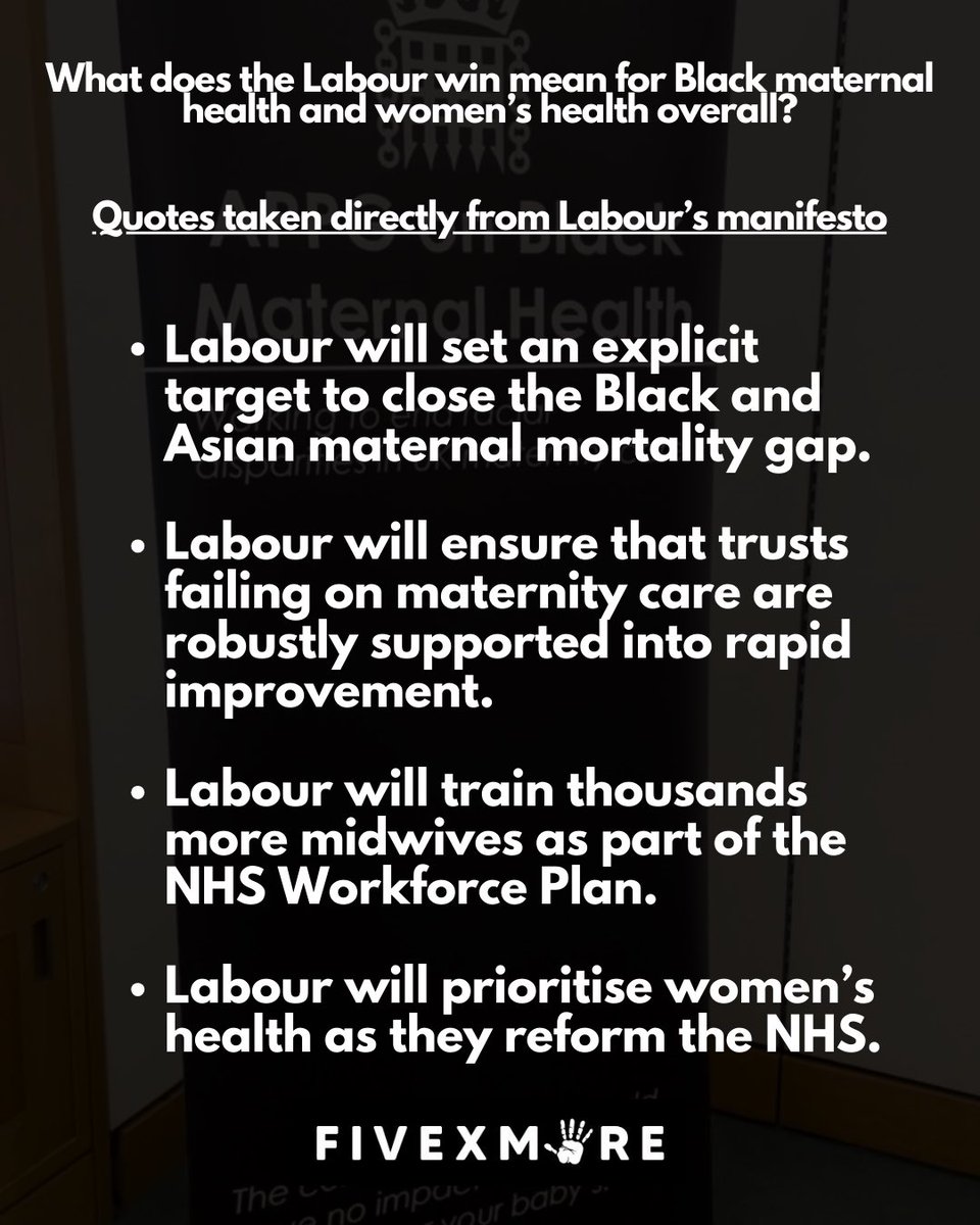 With Labour's win, we're hopeful for changes in Black maternal health

After tireless campaigning, multiple debates and MP pledges through our APPG, we saw Labour act on their previous commitment to put a target to reduce Black maternal mortality and add it to their manifesto.