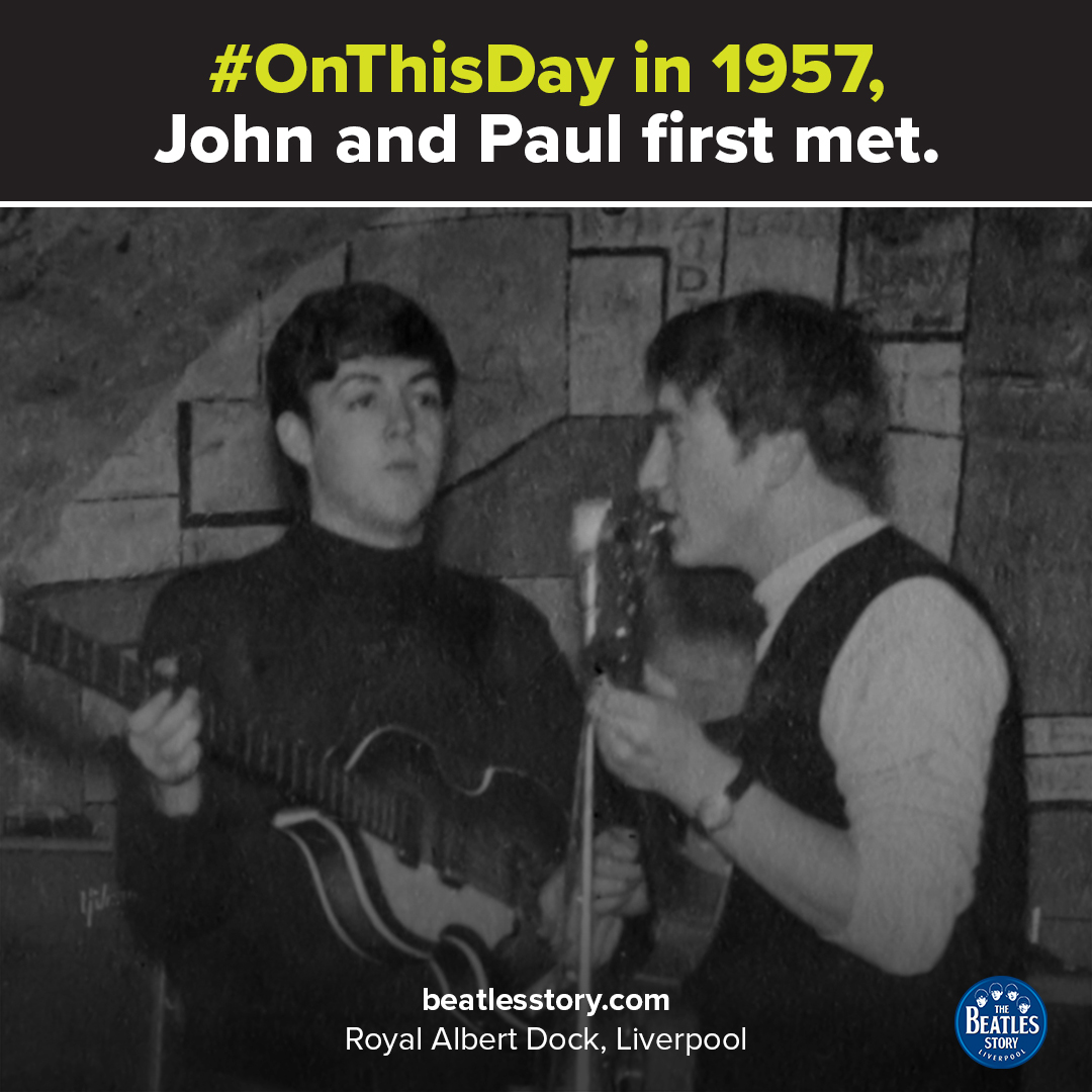 beatlesstory's tweet image. Happy #McLennonDay!

6th July 1957 was the day that @johnlennon and @PaulMcCartney met for the first time! 🤩

It was a Saturday afternoon and Paul visited the Woolton Village Fete with his friend Ivan Vaughan, to watch John’s skiffle group, The Quarrymen🎶
