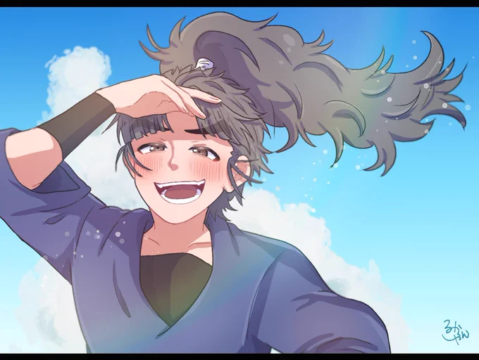 明るいのも描きたくなって