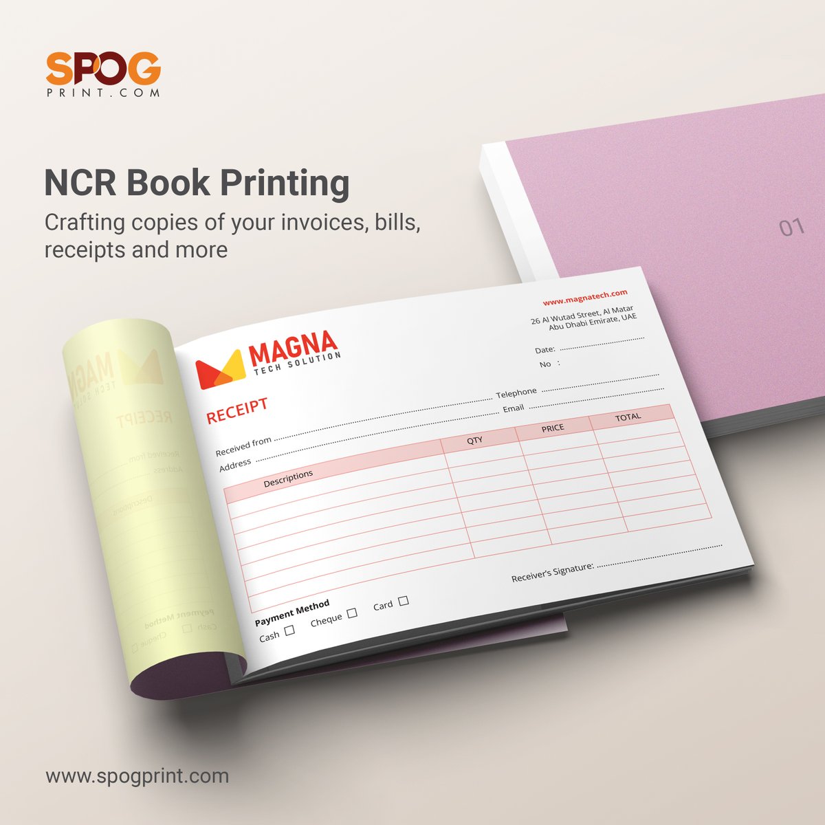 spogprint's tweet image. Multiply the copies of your page efficiently and effortlessly with our carbonless NCR Book Printing.

#Spogprint #BusinessForms #CustomPrinting #PrintingServices #NCRBooks #BusinessSolutions #EfficientPrinting #SmallBusinessSupport #PrintShop #CustomBusinessForms