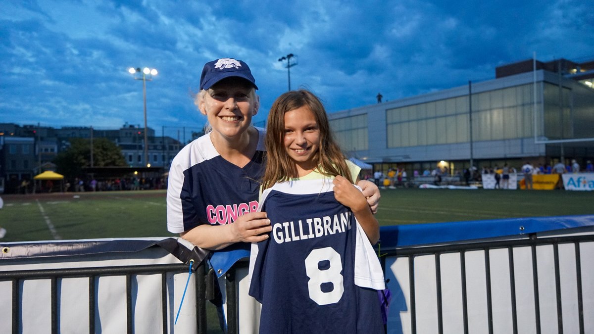 Kirsten Gillibrand (@sengillibrand) on Twitter photo We had a special guest at the <a href="/CWSoftballGame/">CWSoftballGame</a> ā Brielle Robinson, Sgt. 1st Class Heath Robinsonās daughter! Sheās grown so much since she was here to fight for her dadās bill, the #PACTAct, and she told me sheās playing softball now too. Maybe someday sheāll be on Team Congress! We had a special guest at the <a href="/CWSoftballGame/">CWSoftballGame</a> ā Brielle Robinson, Sgt. 1st Class Heath Robinsonās daughter! Sheās grown so much since she was here to fight for her dadās bill, the #PACTAct, and she told me sheās playing softball now too. Maybe someday sheāll be on Team Congress!